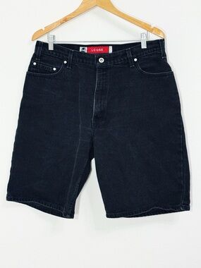 LEVI’S Vintage Silver Tab Black Denim Shorts Size 36 Mens